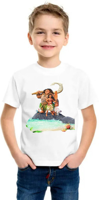 SNIFFY Boys Printed Polyester Regular T Shirt(White, Pack of 1)