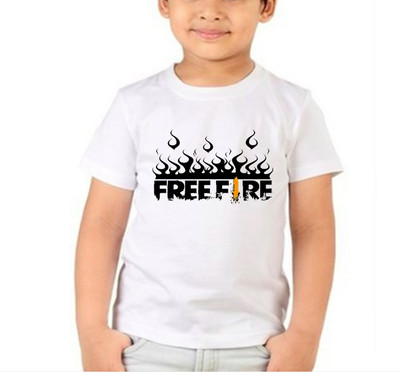 Dreamy Attire Boys Typography, Printed Polyester Regular T Shirt(White, Pack of 1)