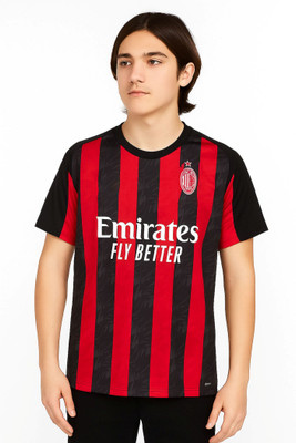 BUGOAT Boys & Girls Printed Polyester Regular T Shirt(Red, Pack of 1)