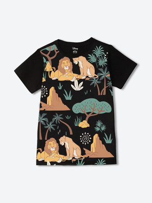 WYM TREND Boys Graphic Print Cotton Blend Regular T Shirt(Black, Pack of 1)