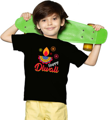 CHOMBOOKA Boys Graphic Print Polyester Oversized T Shirt(Black, Pack of 1)