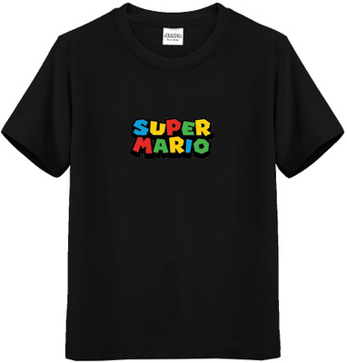 illovation Boys Printed Pure Cotton Regular T Shirt(Black, Pack of 1)