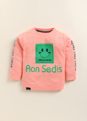 SARDAR DRESSES Boys Printed Pure Cotton Regular T Shirt(Pink, Pack of 1)