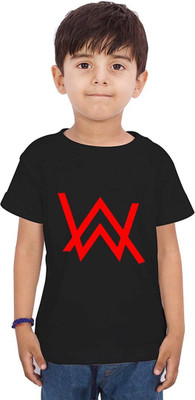 THEYOUNGESTTEE Boys Printed Cotton Blend Regular T Shirt(Black, Pack of 1)