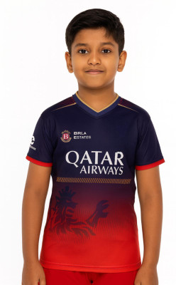 privic Boys & Girls Printed Polyester Regular T Shirt(Red, Pack of 1)