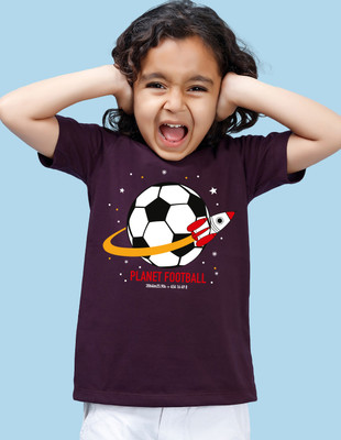 Nusyl Boys Graphic Print Cotton Blend Regular T Shirt(Multicolor, Pack of 1)