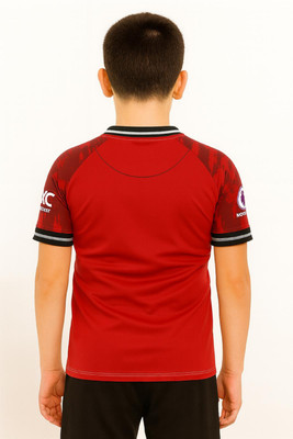 yclothy Boys & Girls Printed Polyester Regular T Shirt(Red, Pack of 1)