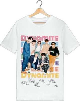 MH FASHION TRENDS Boys Printed Polyester Oversized T Shirt(White, Pack of 1)