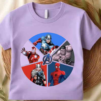 RASHCLOTH Boys & Girls Printed Polycotton Regular T Shirt(Multicolor, Pack of 1)