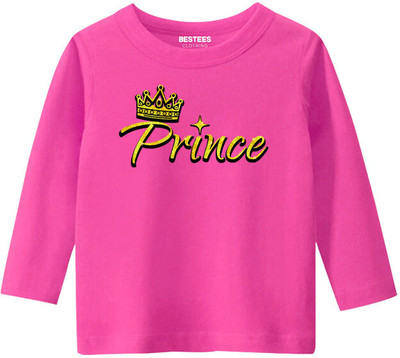 BESTEESCLOTHING Baby Boys & Baby Girls Printed Pure Cotton Regular T Shirt(Pink, Pack of 1)