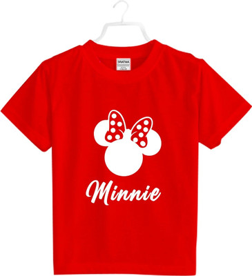 CHOMBOOKA Boys & Girls Printed Polyester Oversized T Shirt(Red, Pack of 1)