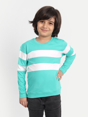 PROVOGUE Boys Striped Pure Cotton Regular T Shirt(Multicolor, Pack of 1)