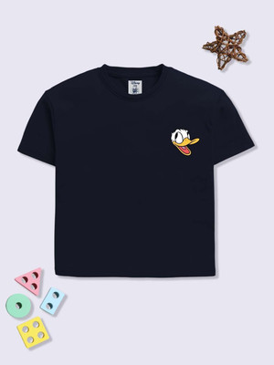 YK Disney Boys Printed Cotton Blend Regular T Shirt(Blue, Pack of 1)