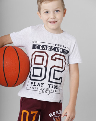 Codez Boys Printed Cotton Blend Regular T Shirt(Multicolor, Pack of 1)