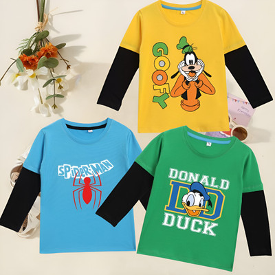 RSL Baby Boys Cartoon/Superhero Cotton Blend Regular T Shirt(Multicolor, Pack of 3)