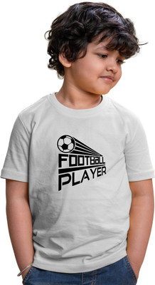 CHOMBOOKA Boys Typography, Graphic Print Pure Cotton Regular T Shirt(Grey, Pack of 1)