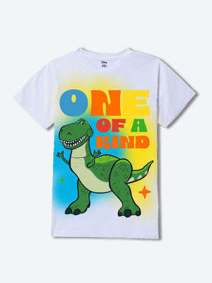 WYM TREND Boys Graphic Print Cotton Blend Regular T Shirt(White, Pack of 1)