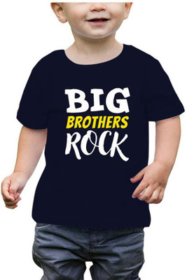 RAINBOWTEES Boys & Girls Printed Pure Cotton Regular T Shirt(Dark Blue, Pack of 1)