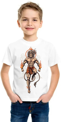 SNIFFY Boys Printed Cotton Blend Regular T Shirt(White, Pack of 1)