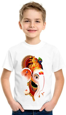 SNIFFY Baby Boys & Baby Girls Printed Polyester Regular T Shirt(White, Pack of 1)