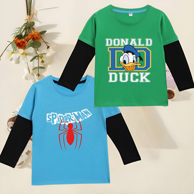 RSL Baby Boys Cartoon/Superhero Cotton Blend Regular T Shirt(Green, Blue, Pack of 2)