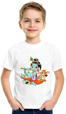 SNIFFY Baby Boys & Baby Girls Printed Polyester Regular T Shirt(White, Pack of 1)