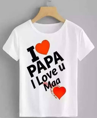 GPGARMNETS Boys & Girls Printed Polyester Regular T Shirt(White, Pack of 1)