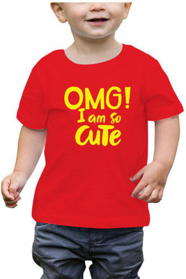 RAINBOWTEES Boys Printed Pure Cotton Regular T Shirt(Red, Pack of 1)