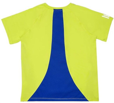 Dripmov Boys Solid Polyester Regular T Shirt(Yellow, Pack of 1)