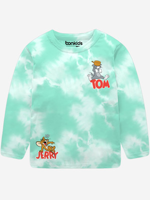 BONKIDS Boys Typography, Printed Pure Cotton Regular T Shirt(Multicolor, Pack of 1)