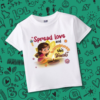 MOMS DESIRE Baby Boys & Baby Girls Printed Cotton Blend Regular T Shirt(White, Pack of 1)