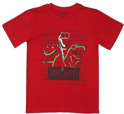 Texman Boys Printed Pure Cotton Regular T Shirt(Multicolor, Pack of 1)