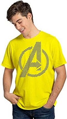 Feel Good Dorex Printed Men Round Neck Yellow T-Shirt