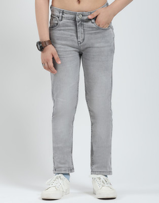 MONTE CARLO Boys Printed Cotton Blend Regular T Shirt(Maroon, Pack of 1)