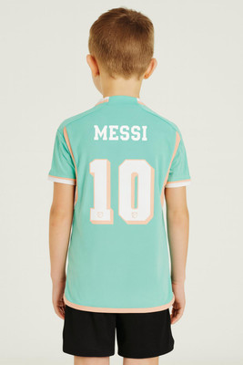 YUTU Boys & Girls Printed Polyester Regular T Shirt(Blue, Pack of 1)