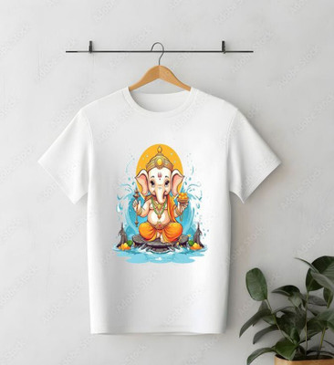 GPGARMENTS TREND Boys & Girls Printed Polyester Regular T Shirt(White, Pack of 1)