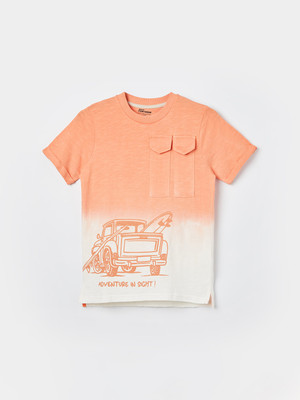 Fame Forever by Lifestyle Boys Printed Cotton Blend Regular T Shirt(Pink, Pack of 1)