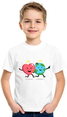 Shubham designer gallery Baby Boys & Baby Girls Graphic Print Cotton Blend Regular T Shirt(White, Pack of 1)