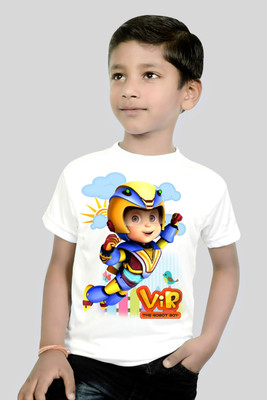 tiftiprint Baby Boys & Baby Girls Solid Cotton Blend Regular T Shirt(White, Pack of 1)