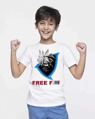 KIDZEE Boys Graphic Print Polyester Regular T Shirt(White, Pack of 1)