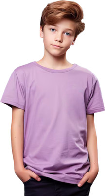 vgenterprise Baby Boys & Baby Girls Printed Polyester Regular, Slim T Shirt(Purple, Pack of 1)