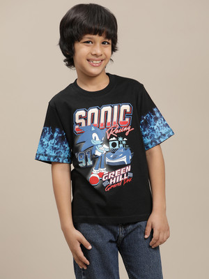kidsville Boys Graphic Print Cotton Blend Regular T Shirt(Multicolor, Pack of 1)