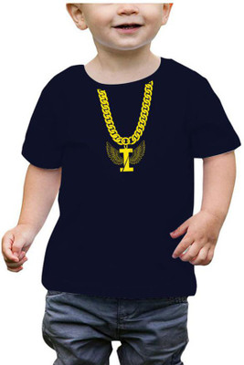 RAINBOWTEES Baby Boys Printed Pure Cotton Regular T Shirt(Dark Blue, Pack of 1)