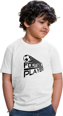 CHOMMBOOKA TRENDING Boys Typography Pure Cotton Regular T Shirt(White, Pack of 1)