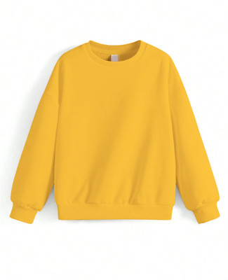 YouthPoi Baby Boys & Baby Girls Solid Pure Cotton Regular T Shirt(Yellow, Pack of 1)