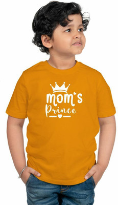 CHOMMBOOKA TREND Boys Printed Pure Cotton Regular T Shirt(Yellow, Pack of 1)