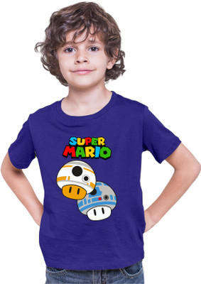 Printabulous Boys & Girls Printed Pure Cotton Regular T Shirt(Black, Pack of 1)