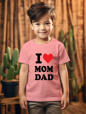 BQF Boys Printed Cotton Blend Regular T Shirt(Pink, Pack of 1)