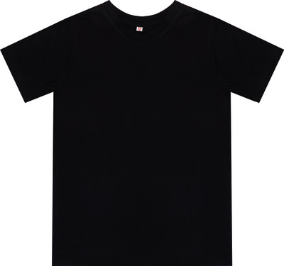 chenchu Baby Boys Solid Pure Cotton Regular T Shirt(Black, Pack of 1)