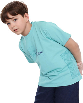 Rare Ones Boys Graphic Print Cotton Blend Regular T Shirt(Green, Pack of 1)